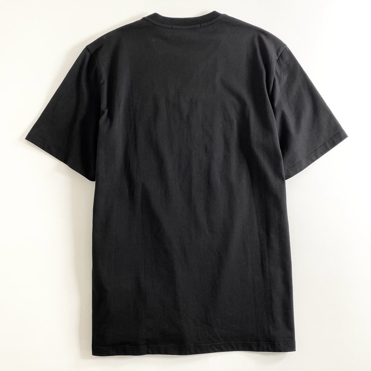 1d24 イタリア製 MSGM エムエスジーエム Tシャツ カットソー トップス フロントロゴ サイズS ブラック コットン100% メンズ