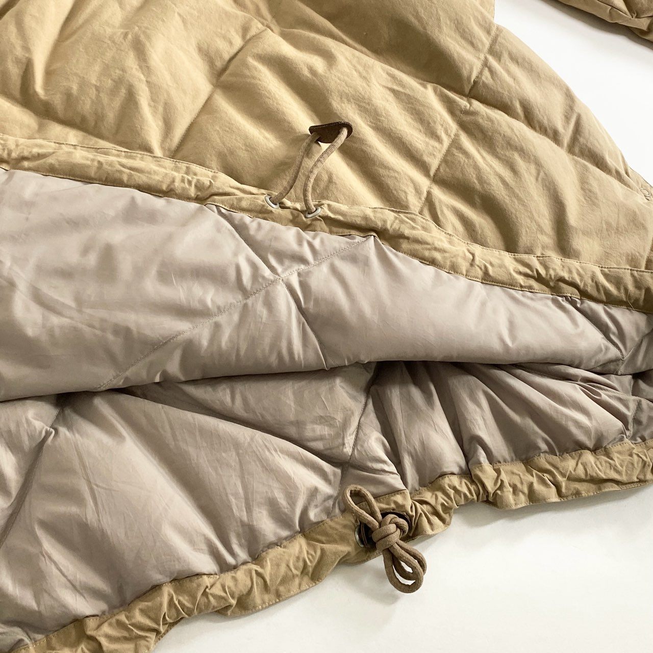 87i1 定価¥81,400 KAPTAIN SUNSHINE キャプテンサンシャイン Down Field Anorak ダウンフィールド アノラックコート KS6FCO07 38 ベージュ キルティング