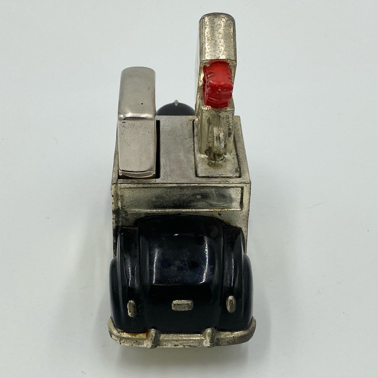 h21 ZIPPO ジッポ オイルライター × 車型ケース Vintage ヴィンテージ シルバー 喫煙具 インテリアt18r