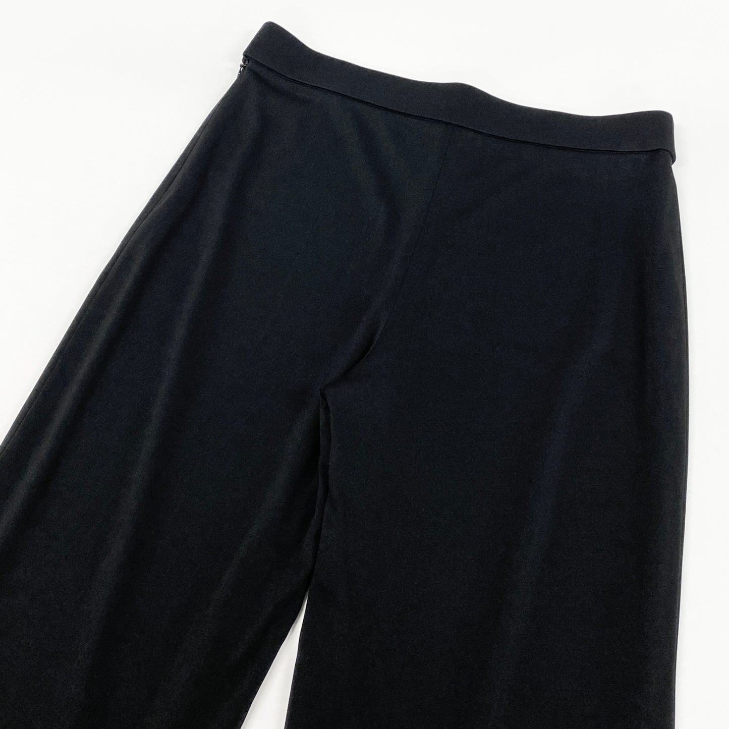 56h1 LEONARD レオナール ボトムス ストレッチ カンカン素材 ストレートパンツ サイドジップ レディース 女性用 0143353 42 ブラックu02t