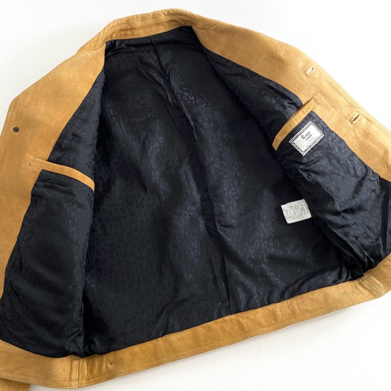 68g26 Rags MCGREGOR ラグスマックレガー 4BUTTONS LEATHER JACKET レザージャケット 牛革 日本製 ヌバック 211145102 Mサイズ キャメル カウレザー