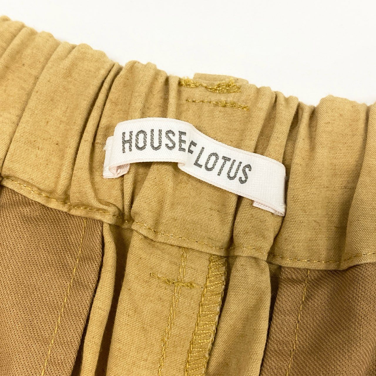 81h7 HOUSE OF LOTUS ハウスオブロータス タックパンツ ワイドパンツ キュロット M イエロー レディース 女性用u02t