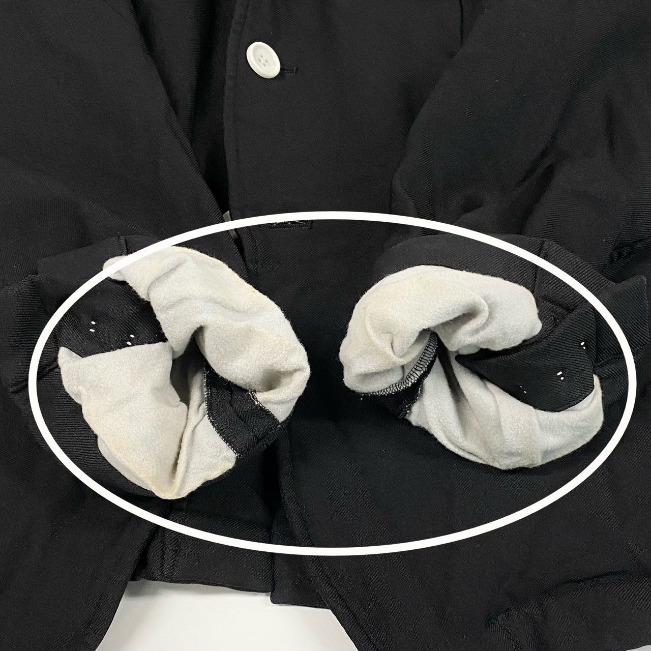 11b9 BLACK COMME des GARCONS ブラックコムデギャルソン 2014年 ポリ縮絨 テーラージャケット アウター M ブラック ポリエステル メンズk02i