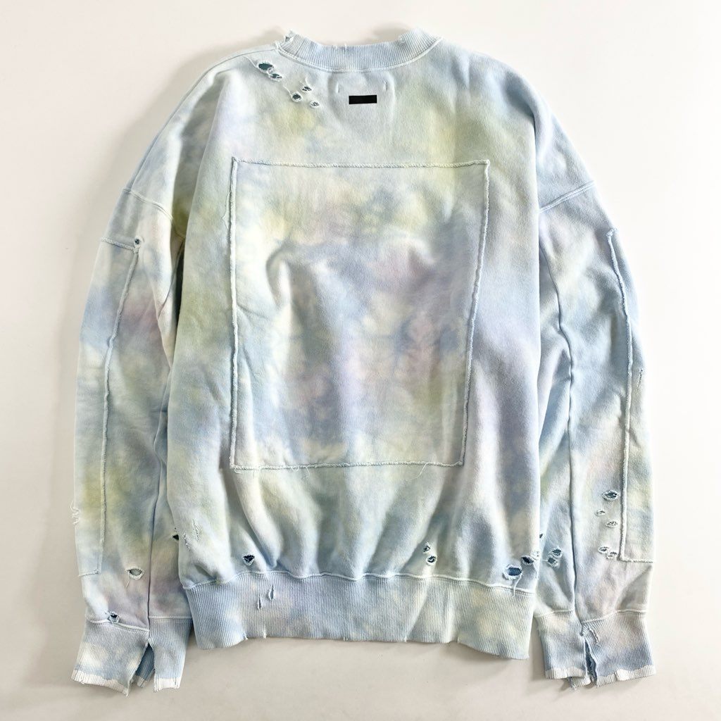 64g3 stein シュタイン OVERSIZED REBUILD SWEAT LS/Tie dye スウェット トレーナー オーバーサイズ タイダイ ST.525-2 M ブルー コットン 日本製