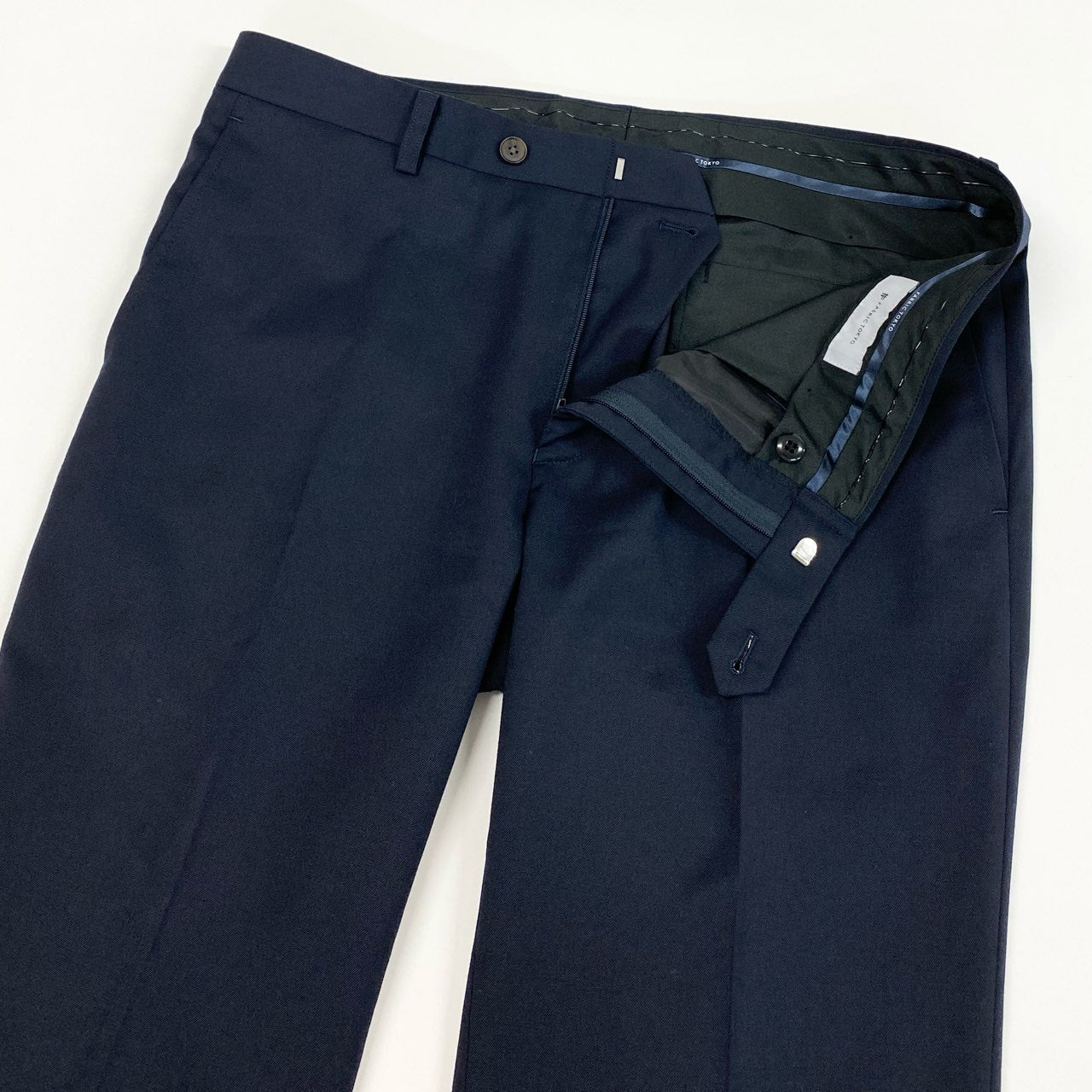 53j17 FABRIC TOKYO ファブリックトーキョー セットアップスーツ 3ピース シングルスーツ ビジネス フォーマル ネイビー メンズu02t