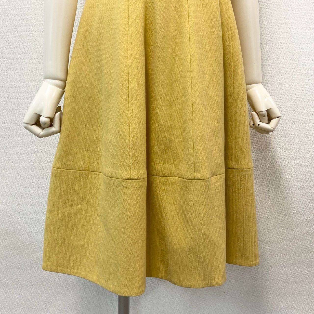 76k20 FOXEY フォクシー V Baron Dress Vバロン ドレス ワンピース 39477 38 イエロー レース ノースリーブ セレブ 日本製