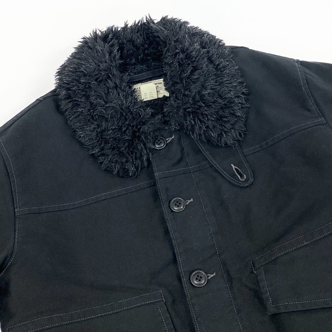59e7 DOUBLE RL ダブルアールエル RRL ラルフローレン シアリングジャケット デッキジャケット サイズM ブラック メンズ 男性用 アウター