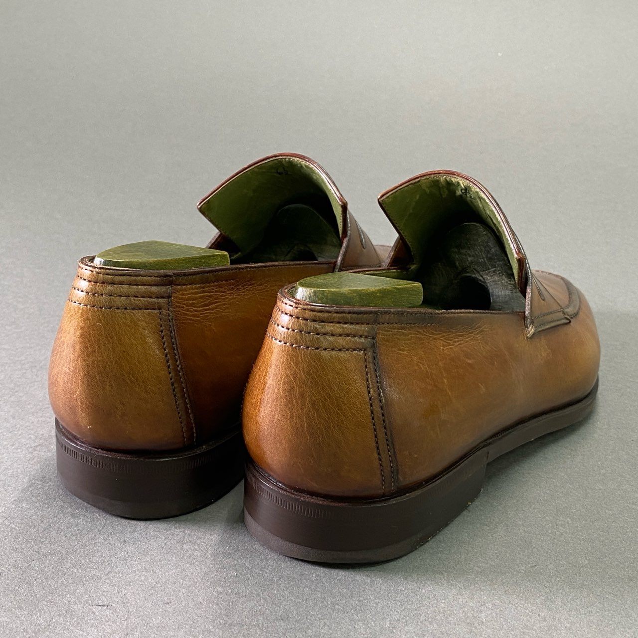 1d22 Berluti ベルルッティ Andy アンディ デムジュール レザーローファー 6 1/2 ブラウン Leather シューズ ビジネス シューツリー 保存袋 付属