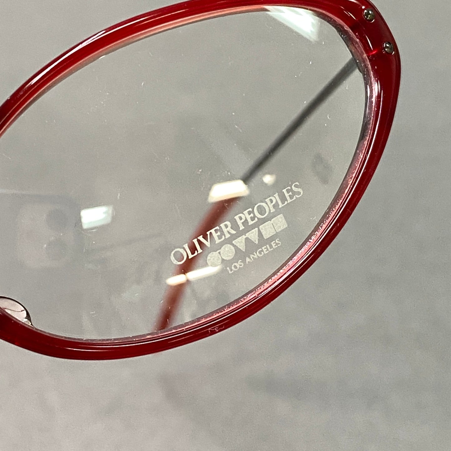 g29《美品》 OLIVER PEOPLES オリバーピープルズ CUOBR アイウェア 眼鏡 メガネ レッド Frame Japan ハードケース付き