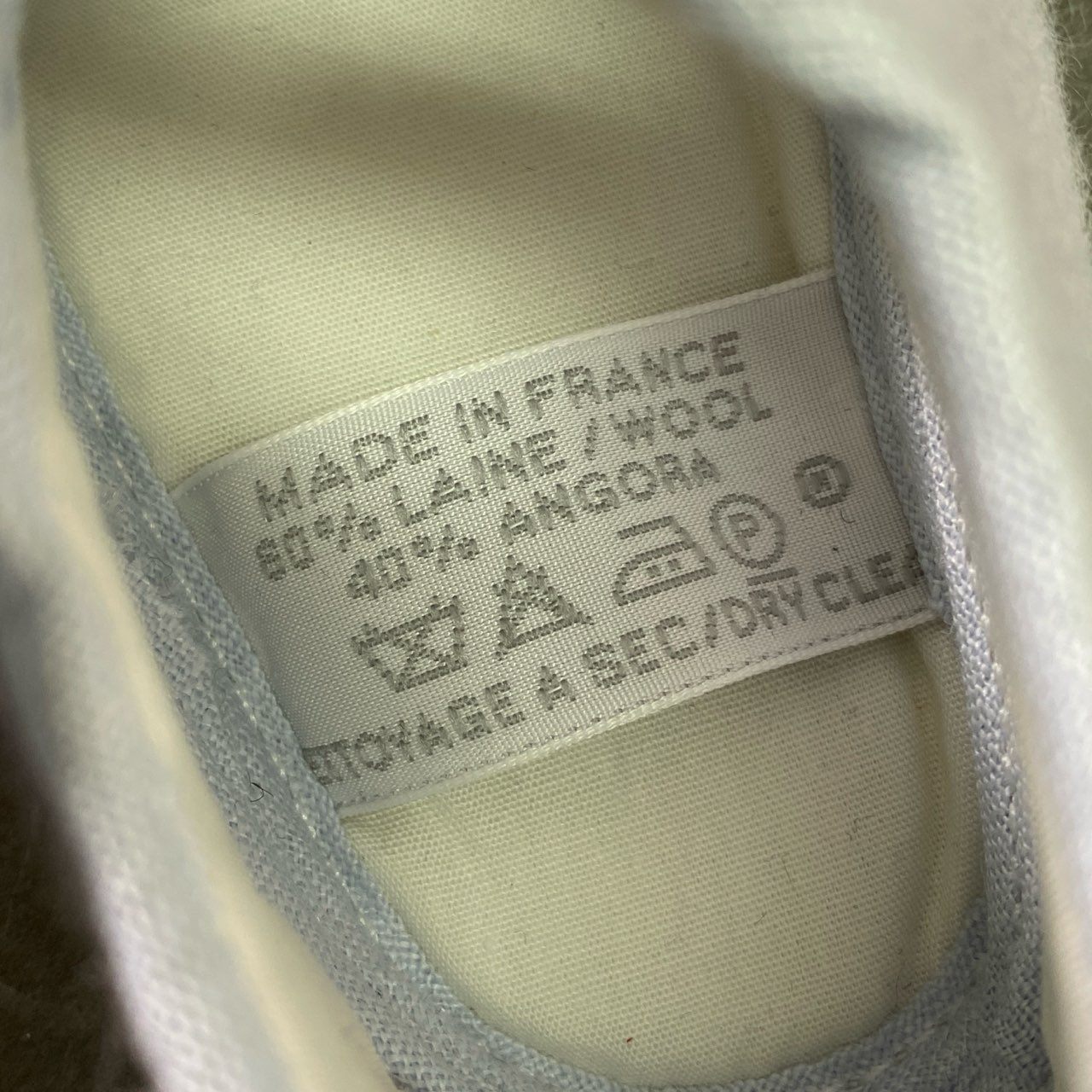 1a27 《美品》HERMES エルメス PAIRE DE CHAUSSONS PIF ベビー ファーストシューズ ホース刺繍 ブルー