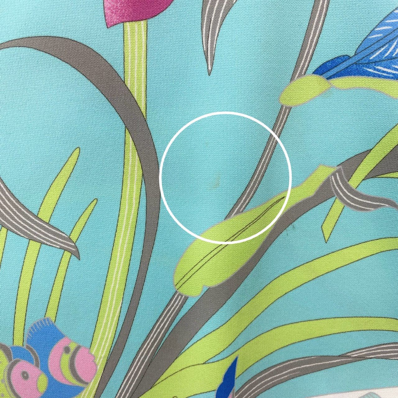 5c6 LEONARD レオナール 半袖ポロシャツ 美しいプリント 魚 花柄 0578703 44サイズ マルチカラー ポリエステル100% レディース 女性用u02t