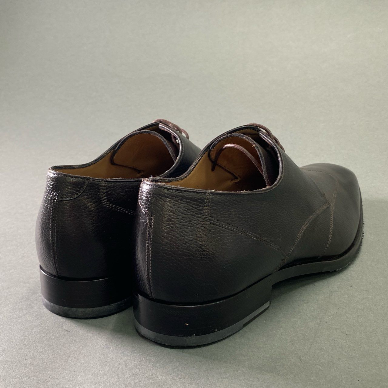 3f10 【美品】イタリア製 GIORGIO ARMANI ジョルジオアルマーニ ドレスシューズ 革靴 サイズ43 ブラウン レザー メンズ 紳士靴 レザーシューズ ドレス フォーマル
