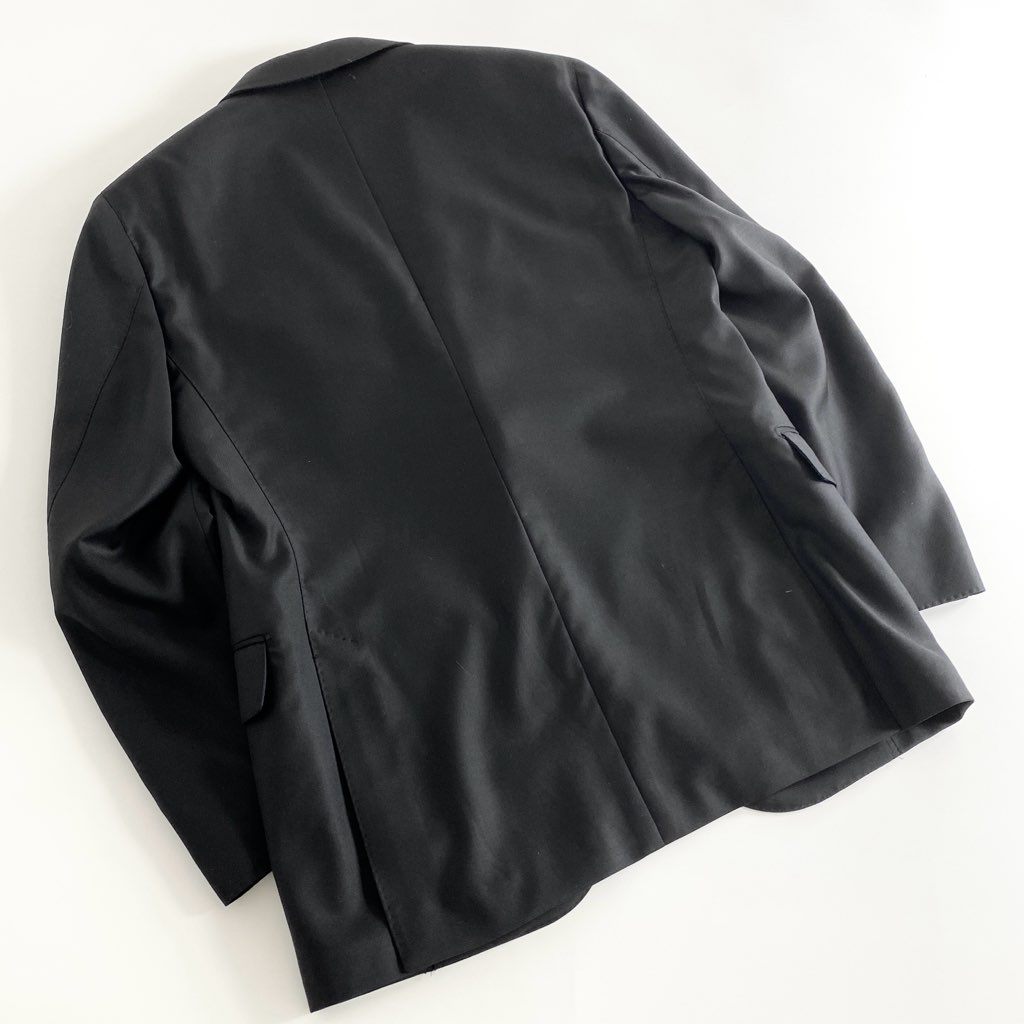 2d10 イタリア製 LARDINI ラルディーニ テーラードジャケット ブレザー JA32485AQ サイズ48 ブラック 無地 ウール100% メンズ 紳士服