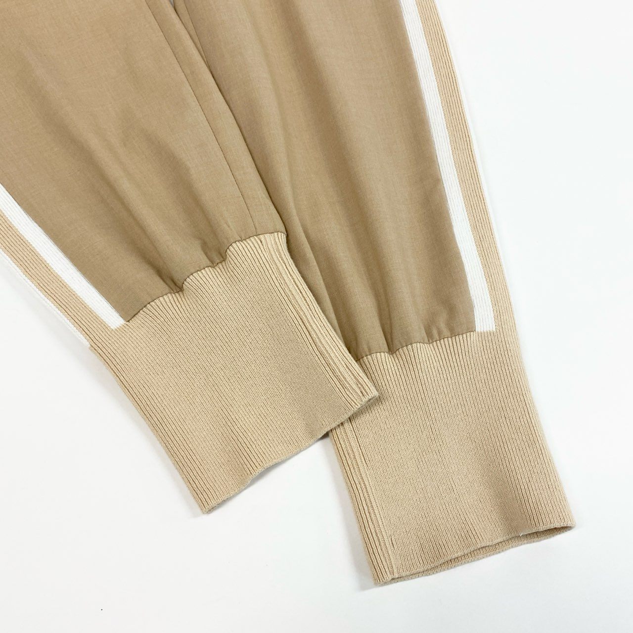 45b27 《美品》 PESERICO ペセリコ ペゼリコ イージーパンツ スラックス サイドライン ドローコード サイズ40 ベージュ レディース イタリア製