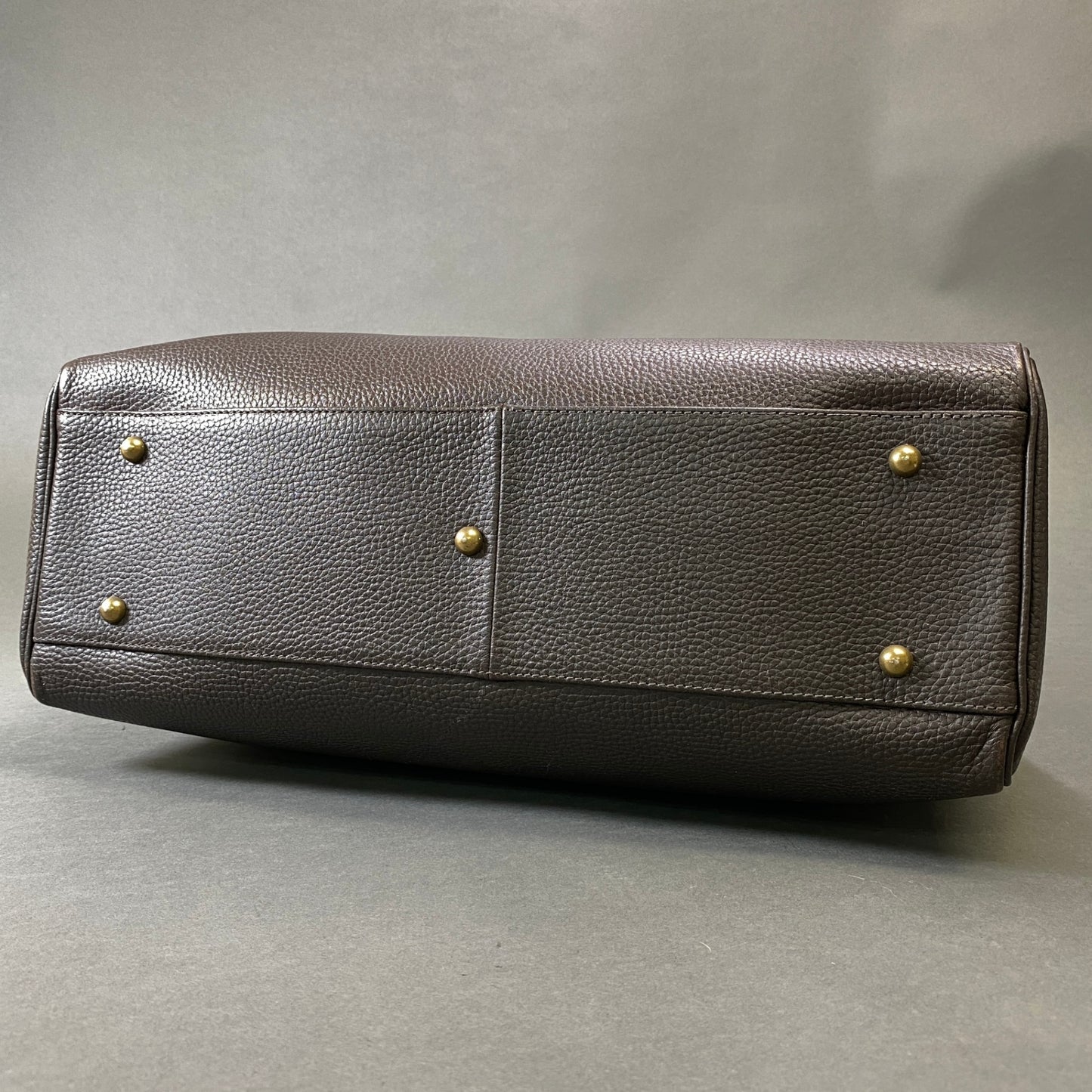 Ch1 TOF&LOADSTONE トフアンドロードストーン ルーフボタン ビジネスバッグ ダークブラウン レザー Leather Bag 大容量◎ 肩掛け カバンt18r