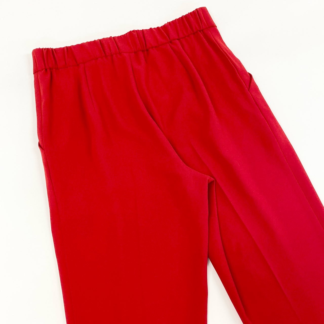 78d4 ADORE アドーア ジョーゼットパンツ 2タックスラックス トラウザー ボトムス 日本製 531-2130113 36 レッド