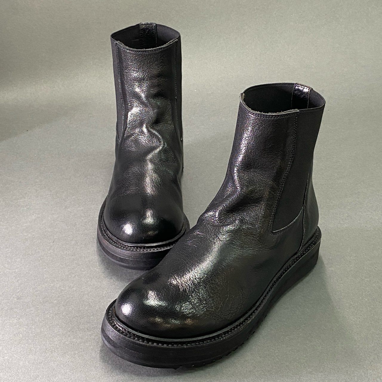 1e2 Rick Owens リックオウエンス サイドゴアブーツ レザーブーツ サイズ37 ブラック レザー レディース 靴 RP18S8852/LCA