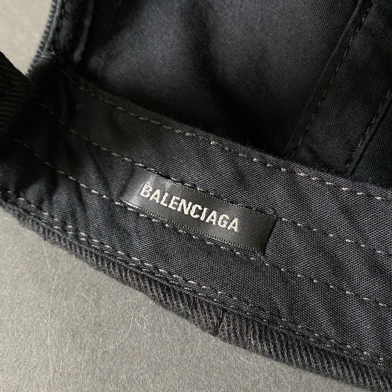 g18 BALENCIAGA バレンシアガ HAT GAFFER キャップ 帽子 M ブラック コットン100%