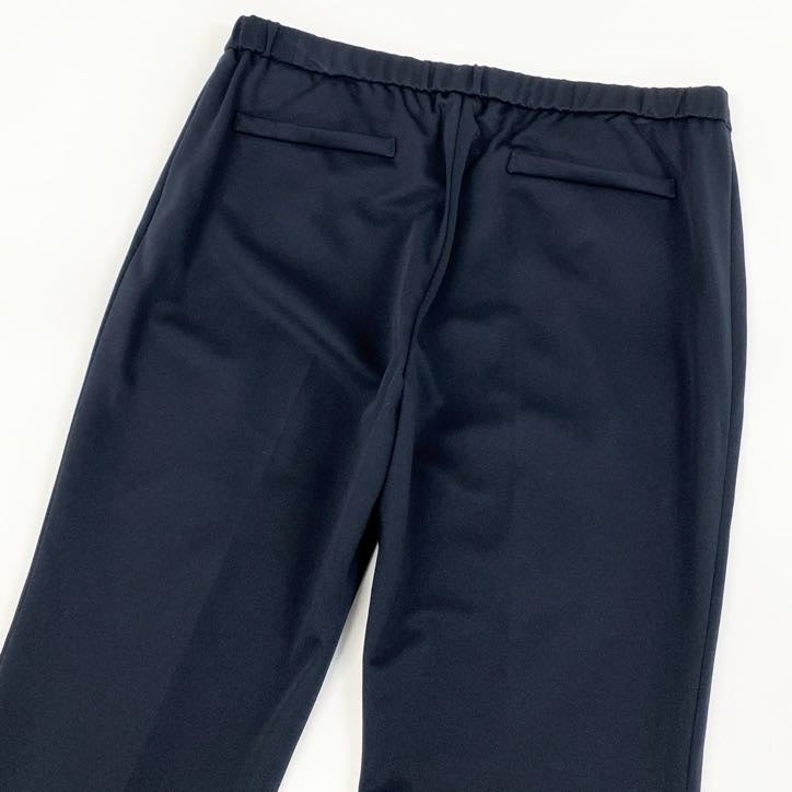 80g23 LEONARD レオナール スラックスパンツ オールストレッチ 無地 ウエストゴム レディース 女性用 0383461 44 ブラック