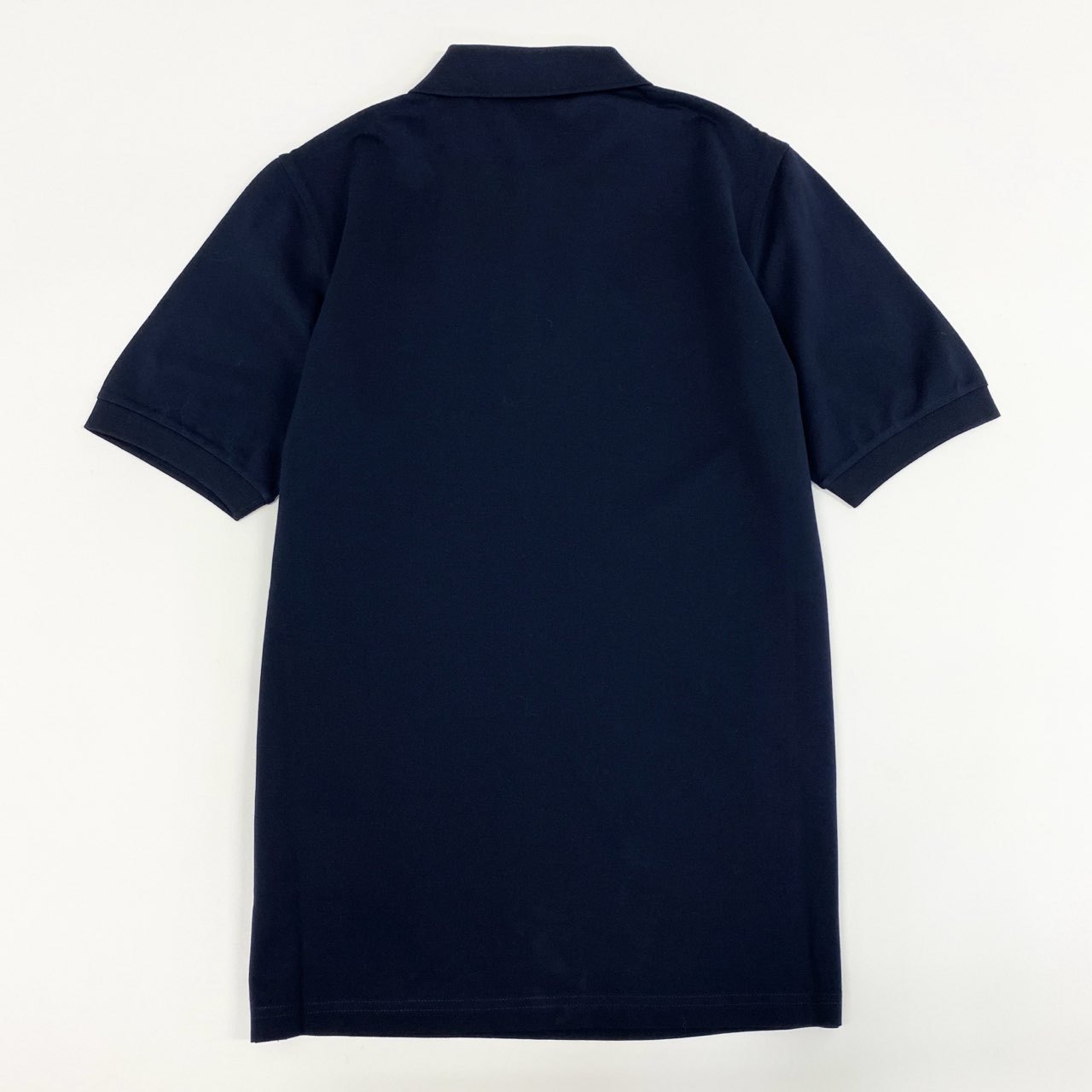 33k28① 《美品》 PRADA プラダ 半袖ポロシャツ コットンシャツ カットソー 鹿の子 薄手 メンズ DNA497 XS ネイビー 綿100