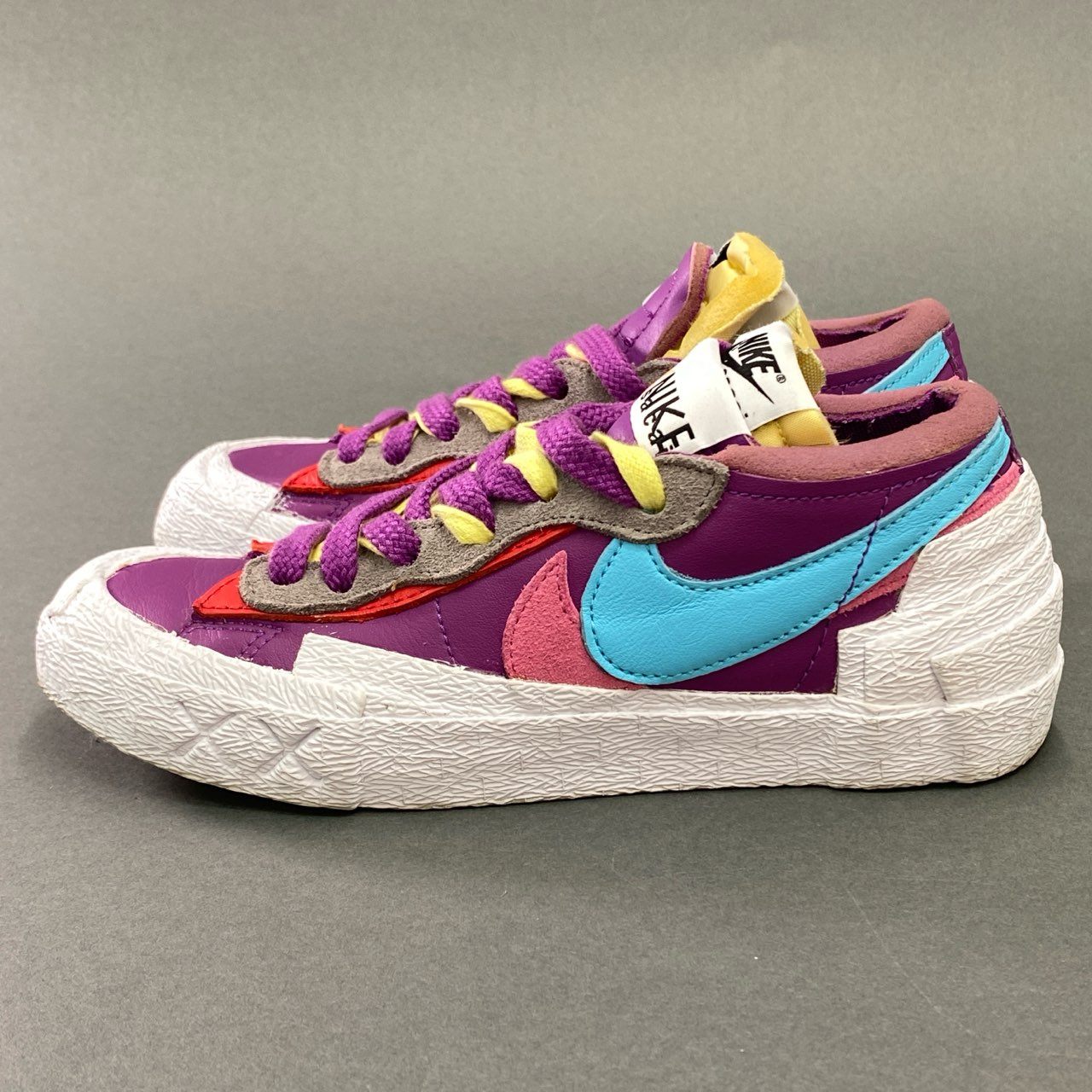 1l3 NIKE ナイキ × SACAI サカイ × KAWS カウズ BLAZER LOW ブレーザー ロゥ スニーカー DM7901-500 22.5cm パープル