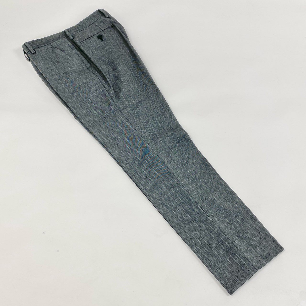 32d11 《美品》 Paul Smith ポールスミス シングルスーツ セットアップ ビジネス イタリア製 デルフィノ生地 サイズL グレー ストライプ ウール100% メンズ 日本製