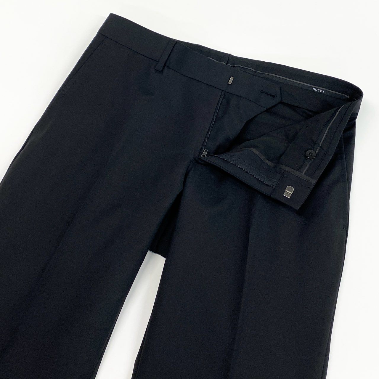 40a24 《美品》 GUCCI グッチ インターロッキングG フォーマル スーツ セットアップ 75907G 46 ブラック ビジネス セレモニー イタリア製