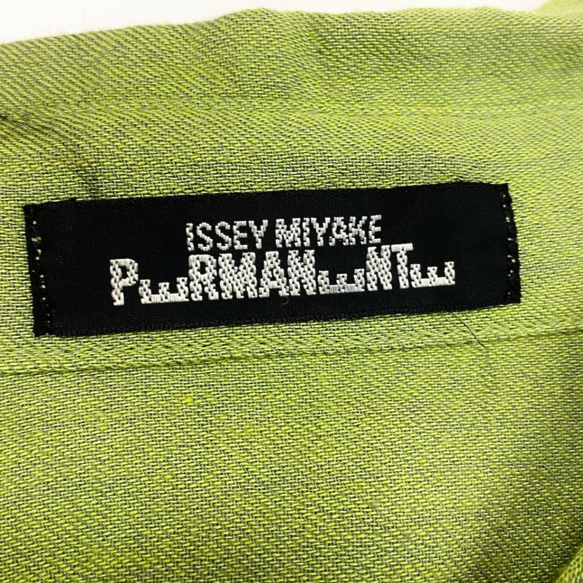 58g5 ISSEY MIYAKE PERMANENTE イッセイミヤケ ペルマネンテ ロングスリーブシャツ 日本製 Mサイズ グリーン メンズ 男性用u02t