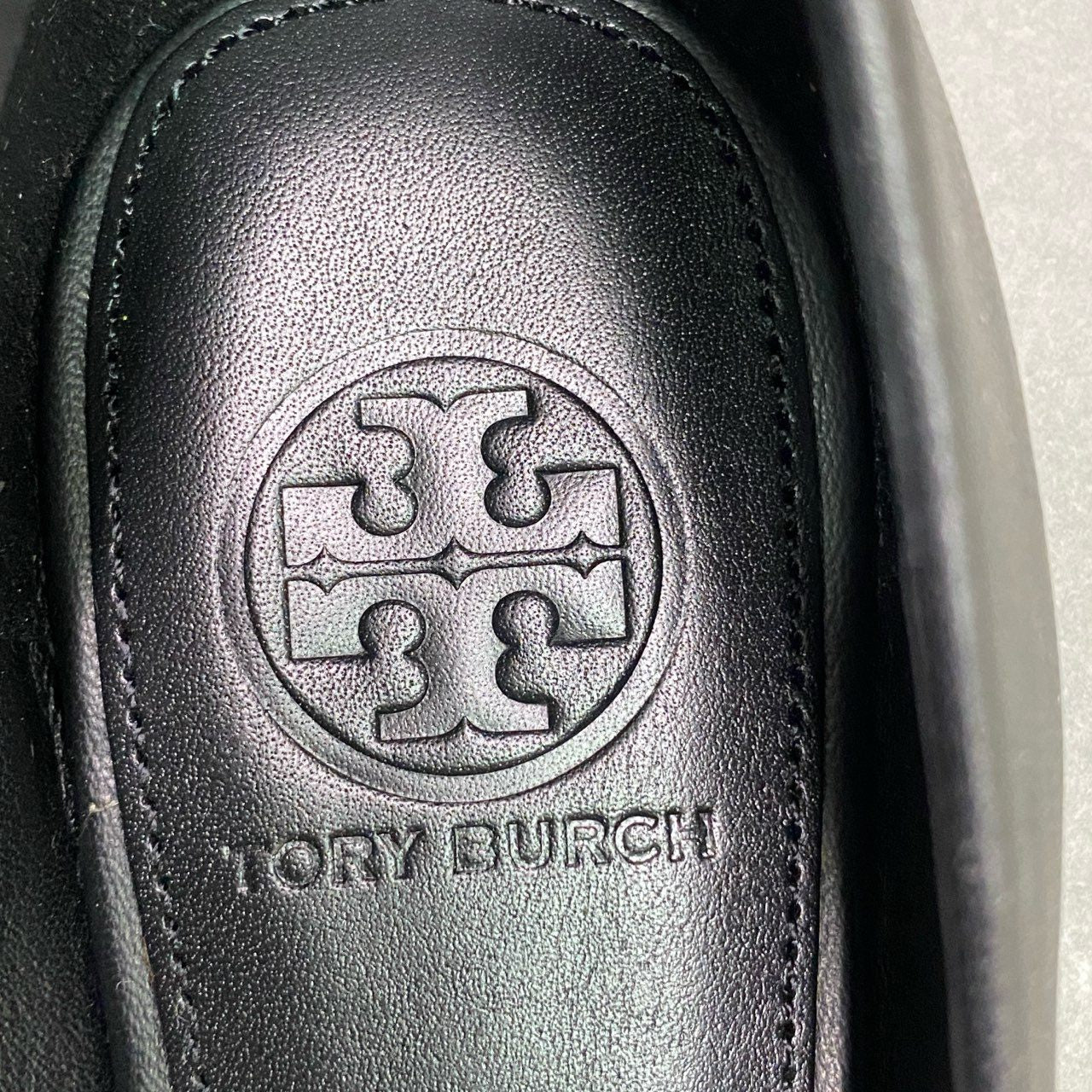 4c21 【 2足セット 】 美品 TORY BURCH トリーバーチ ロゴチャームリボン フラットシューズ 6.5M ブラック ブラウン レザー メッシュ パンプス まとめ