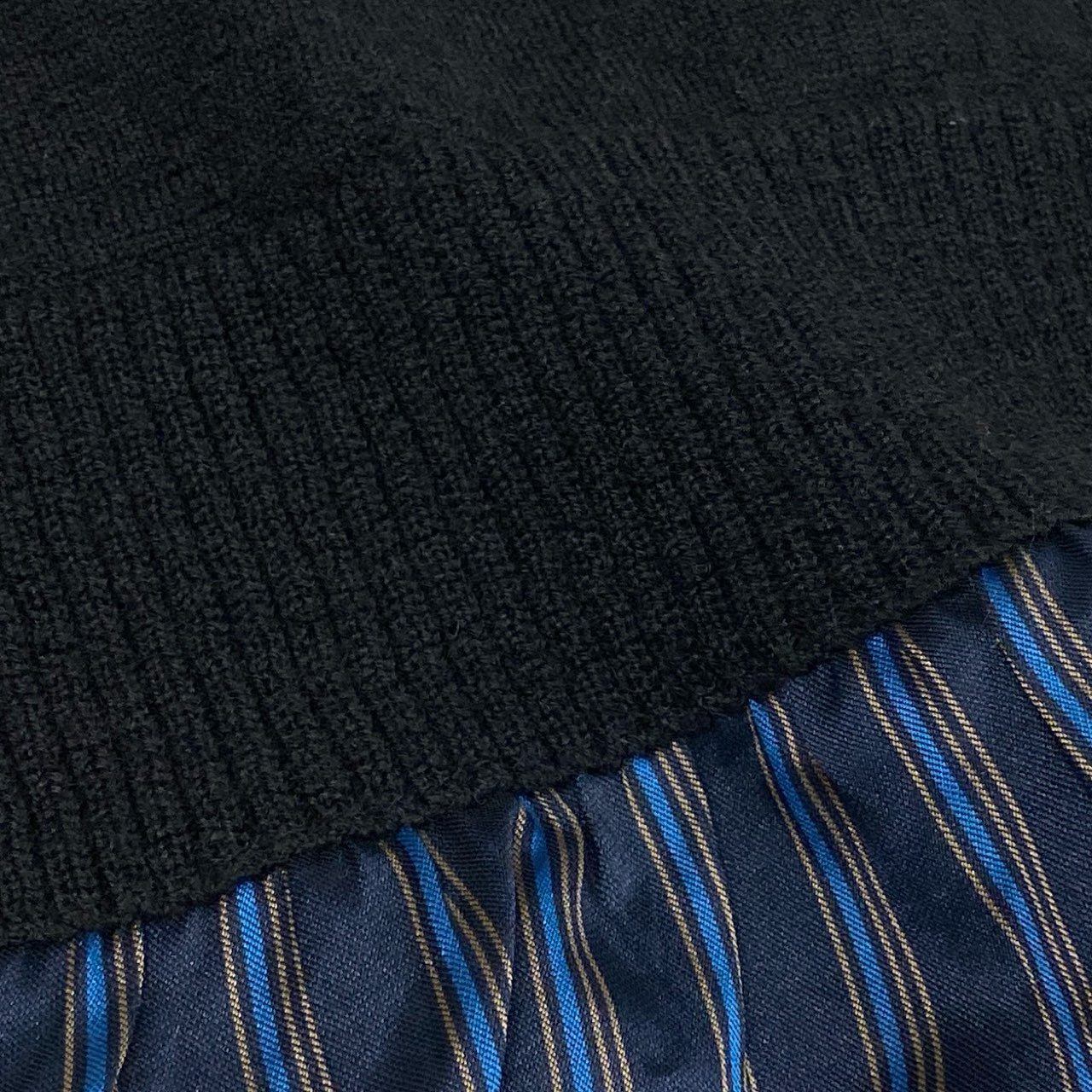 Ac2 Maison Margiela メゾンマルジェラ 2021AW デストロイ加工 レイヤード ニットセーター 4つタグ サイズS ブラック メンズ トップス ニットk02i