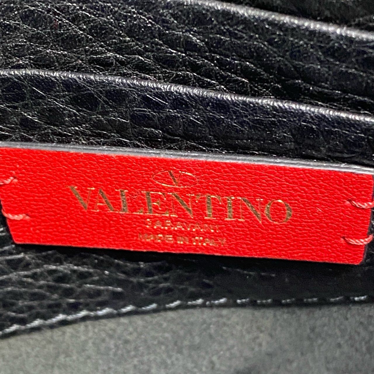 gk10《美品》 VALENTINO GARAVANI ヴァレンティノ ガラヴァーニ ロックスタッズ ミニショルダーバッグ ブラック レザー ROCKSTUD MINI TOTE 鞄 カバンt18r