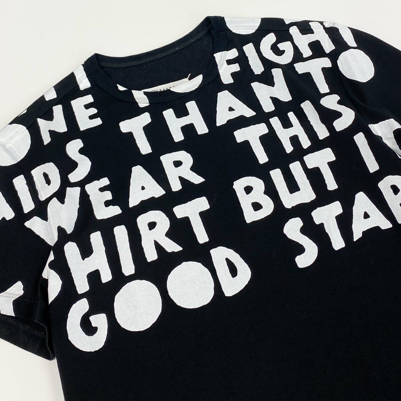 49l6 Maison Margiela メゾンマルジェラ 20SS AIDS エイズTシャツ チャリティ S51GC0482 XS ブラック TEE カットソー イタリア製