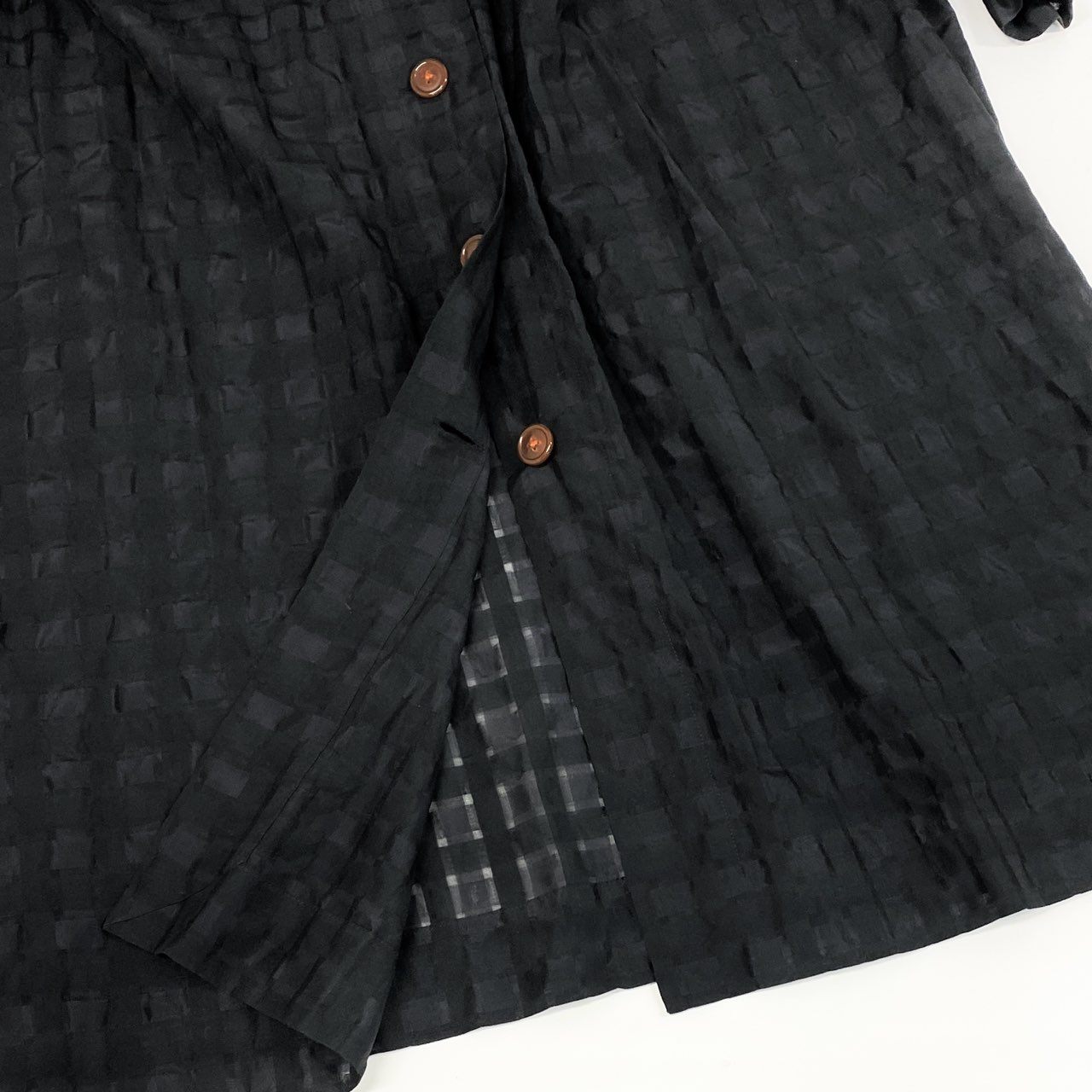 82f24 Vivienne Westwood RED LABEL ヴィヴィアンウエストウッド レッドレーベル シャツワンピース 半袖ワンピース チェック柄 ロングワンピース サイズ2 ブラック レディース 女性用