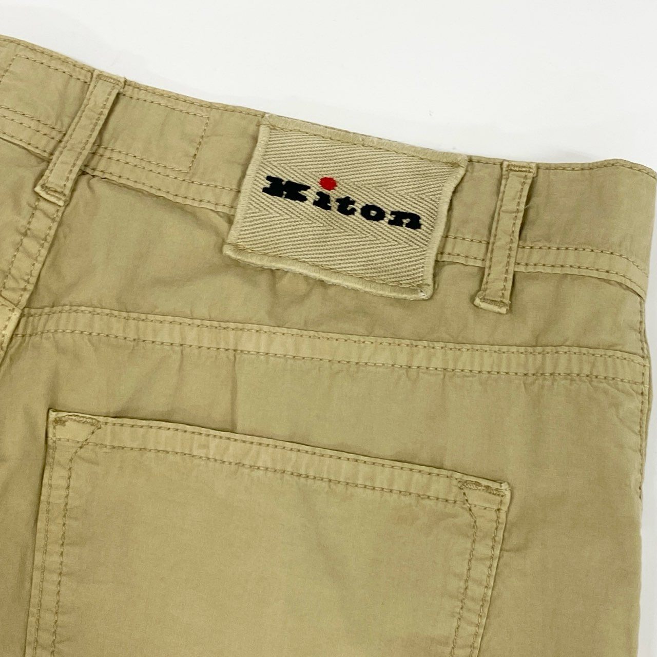22f13 《美品》 Kiton NAPOLI キートン ナポリ キトン カジュアルパンツ 5ポケットパンツ ボトムス サイズ32 ベージュ コットン ポリウレタン メンズ 紳士服 イタリア製