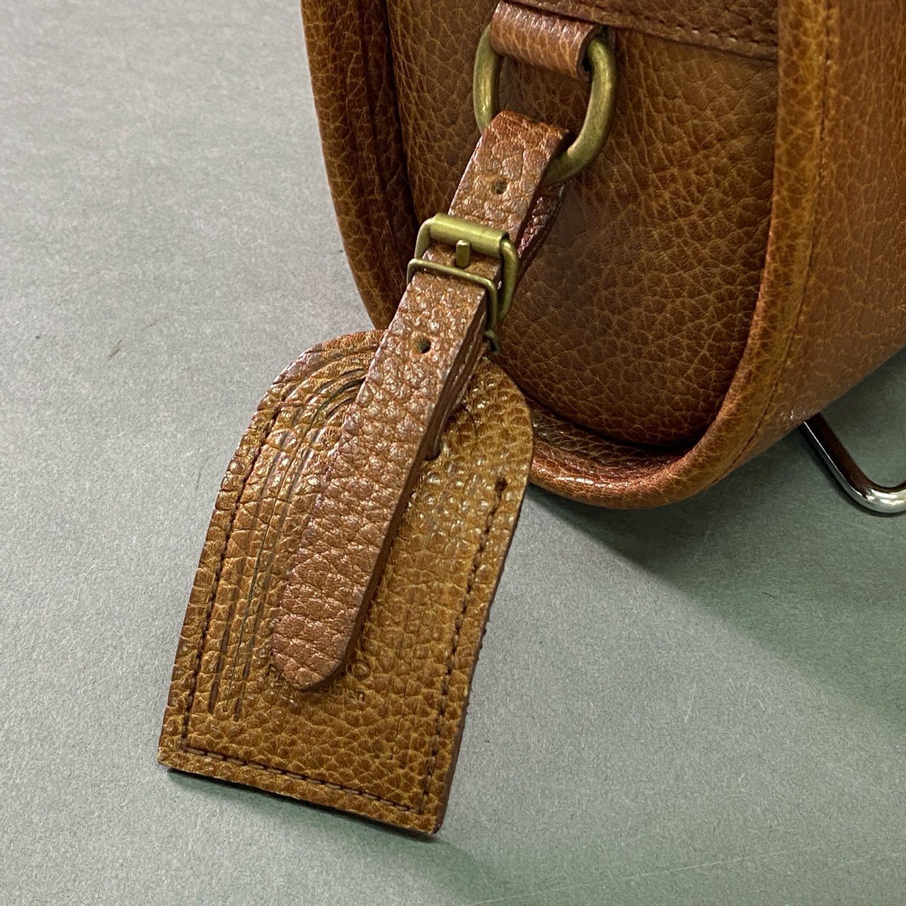 Db28 RALPH LAUREN ラルフローレン ショルダーバッグ レザーバッグ ワンポイント ロゴ型押し オールレザー ブラウン 本革