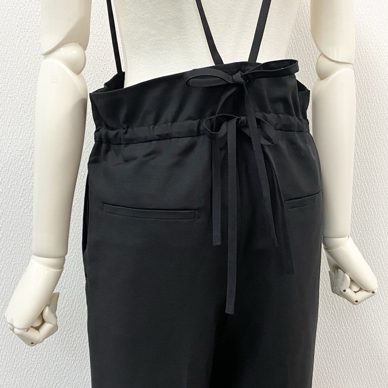 45b27 《美品》 Drawer ドゥロワー サロペット パンツ ボトムス 6514-236-1302 サイズ34 ブラック レディース 日本製 ユナイテッドアローズ