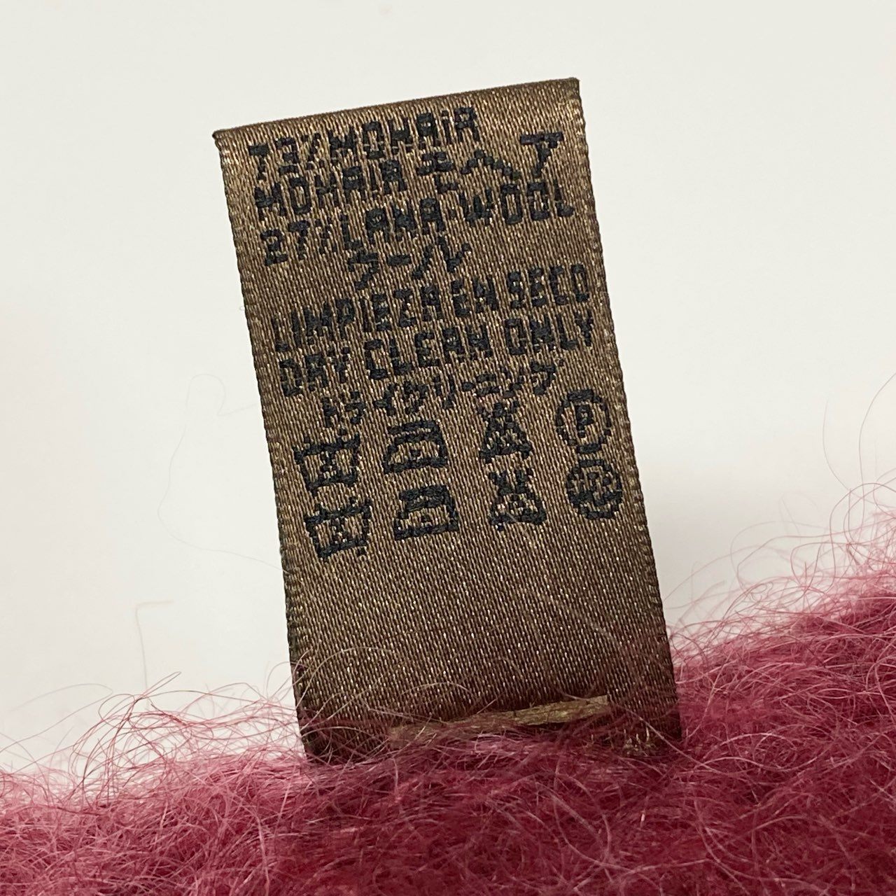 c4 LOEWE ロエベ Mohair Muffler モヘアマフラー ピンク系 スペイン製 ショール ストール