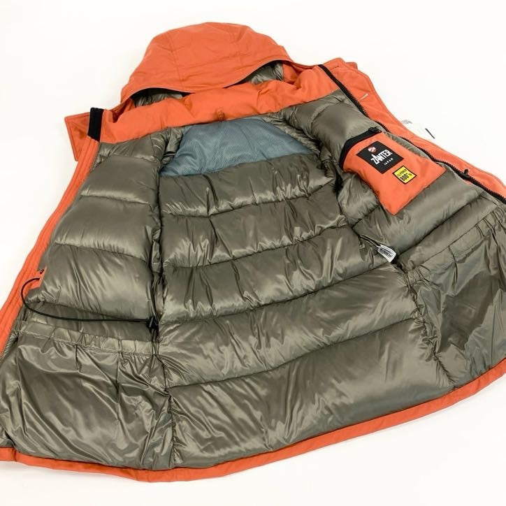 34f19 《未使用》 ZANTER JAPAN ザンタージャパン ダウンコート ジャケット ダウンパーカー 6705732 サイズM オレンジ ナイロン100 メンズ 紳士服
