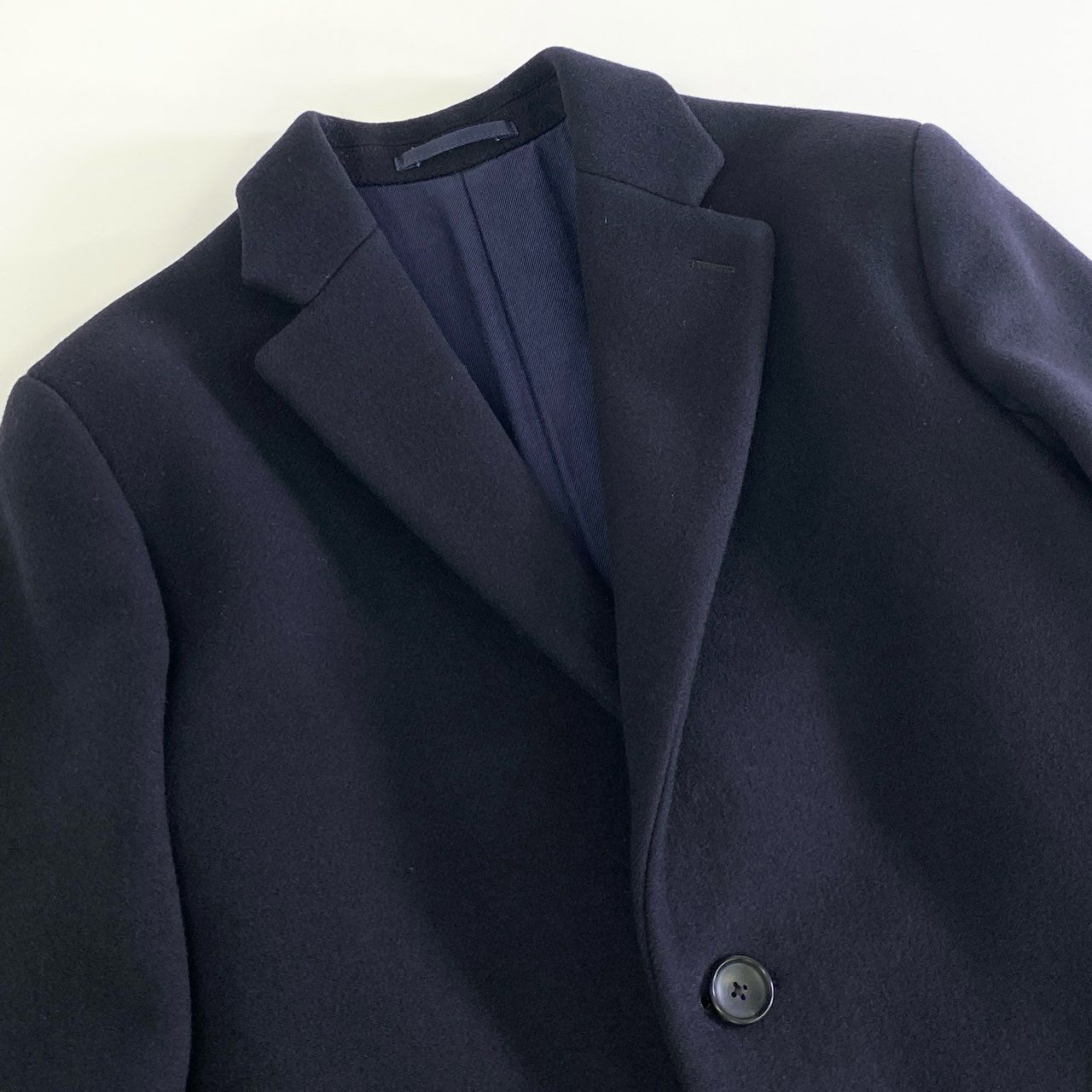 15j16 SCYE BASICS サイベーシック CHESTER COAT チェスターコート 5215-73502 38 ネイビー 日本製
