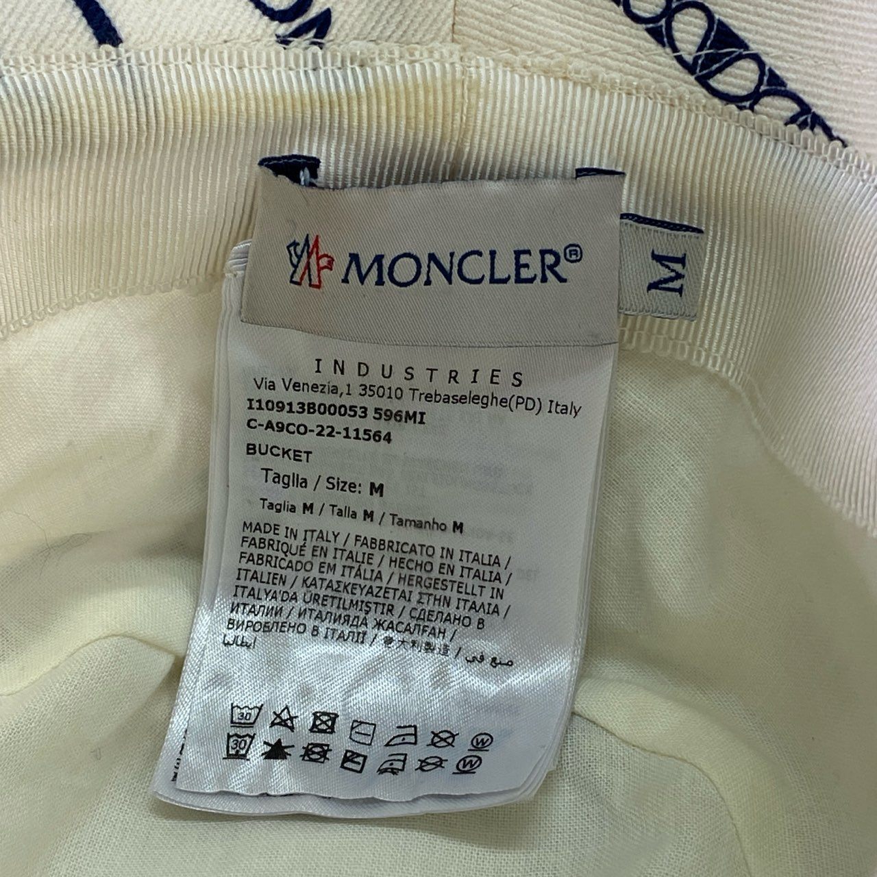 a17 MONCLER モンクレール 2022 Paisley Bucket Hat ペイズリー バケットハット I10913B00053 M ホワイト 帽子