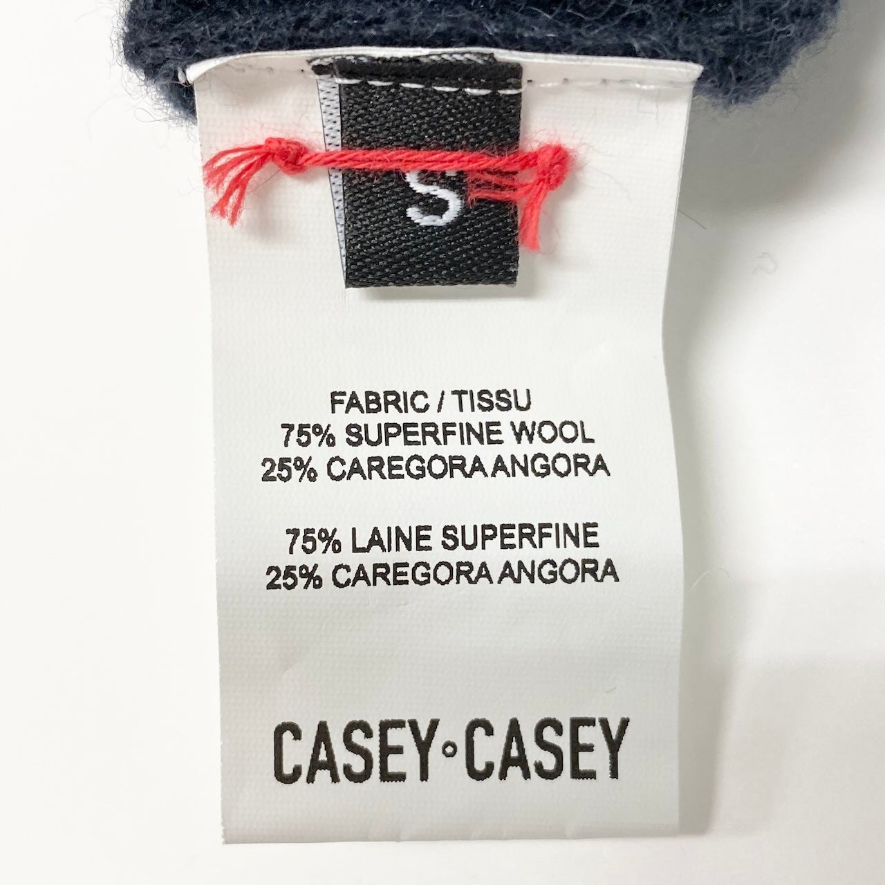 80c10 CASEY CASEY ケイシーケイシー Vネック オーバーサイズ ニットセーター サイズS ブラック メンズ トップスk02i