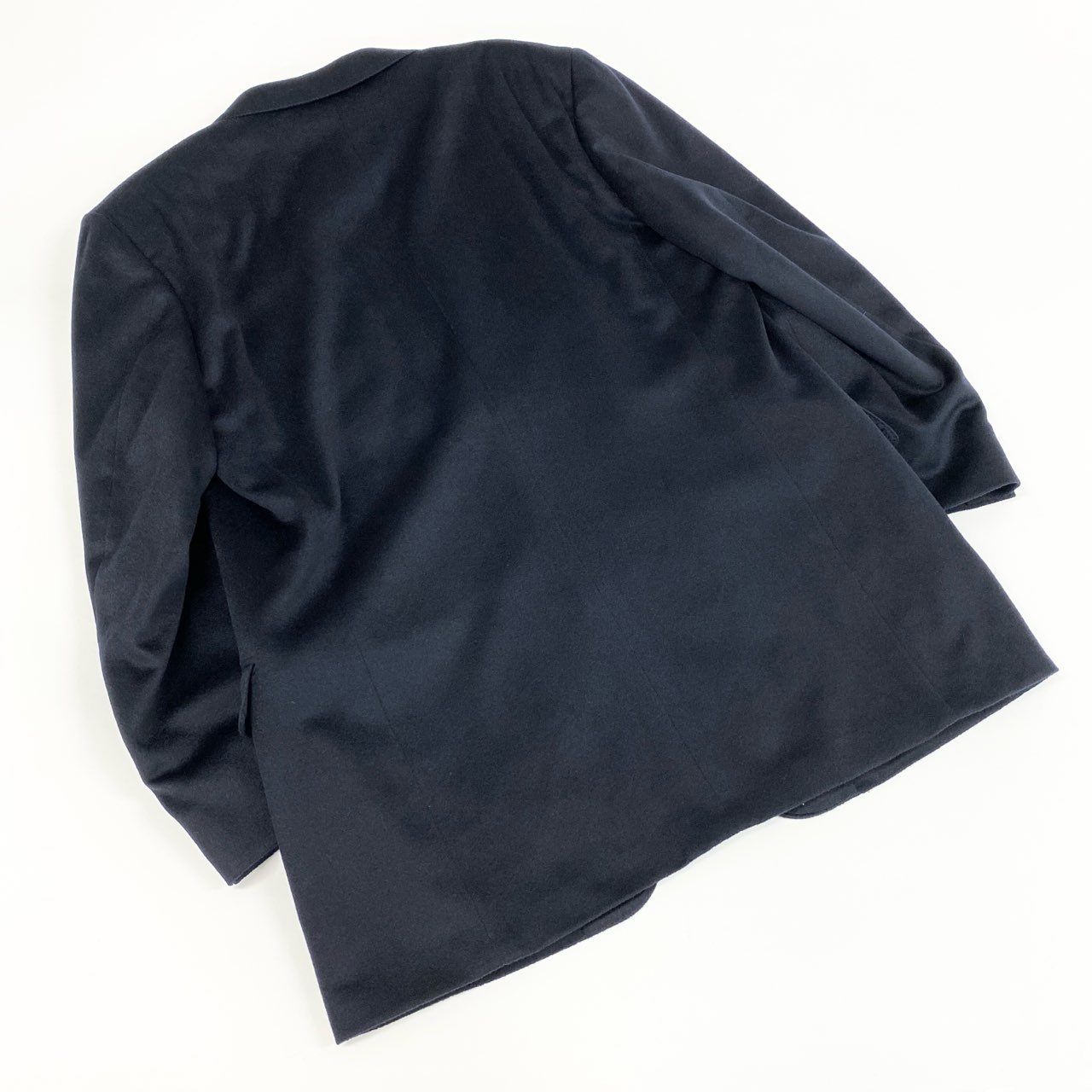 28f14 《美品》 CELINE HOMME セリーヌ オム マカダム金ボタン ヴィンテージ カシミヤ100% ブレザー 52 ネイビー テーラード スーツ イタリア製