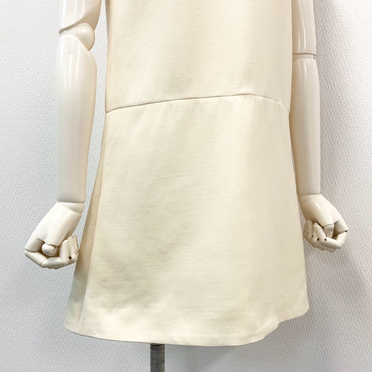 8d2 Christian Dior クリスチャンディオール ノースリーブワンピース ドレスワンピース 膝丈スカート 941R56A1166 サイズ36 ライトイエロー ウールシルク レディース イタリア製