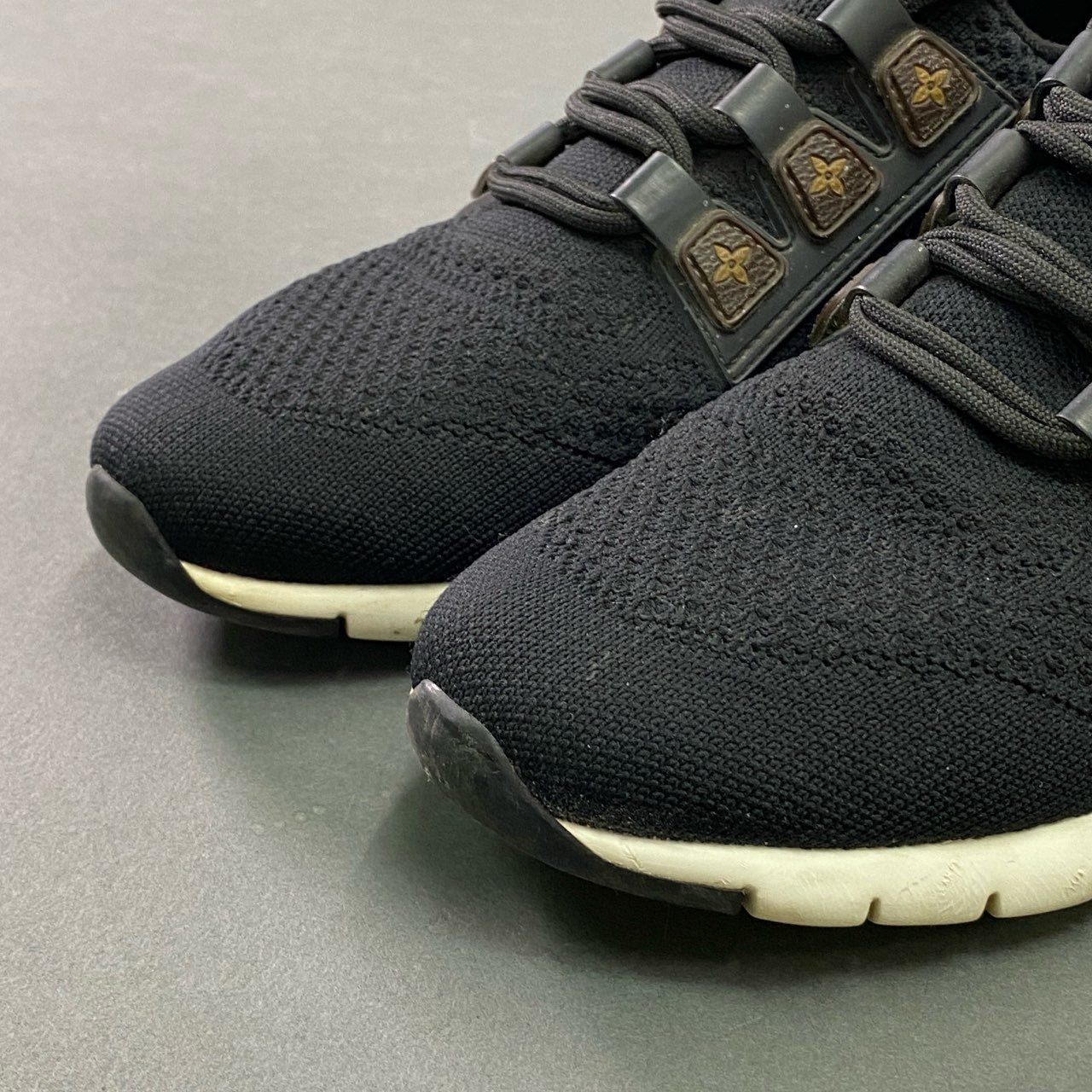 7c10 LOUIS VUITTON ルイヴィトン アフターゲーム モノグラム スニーカー 36 1/2 ブラック LV シューズ