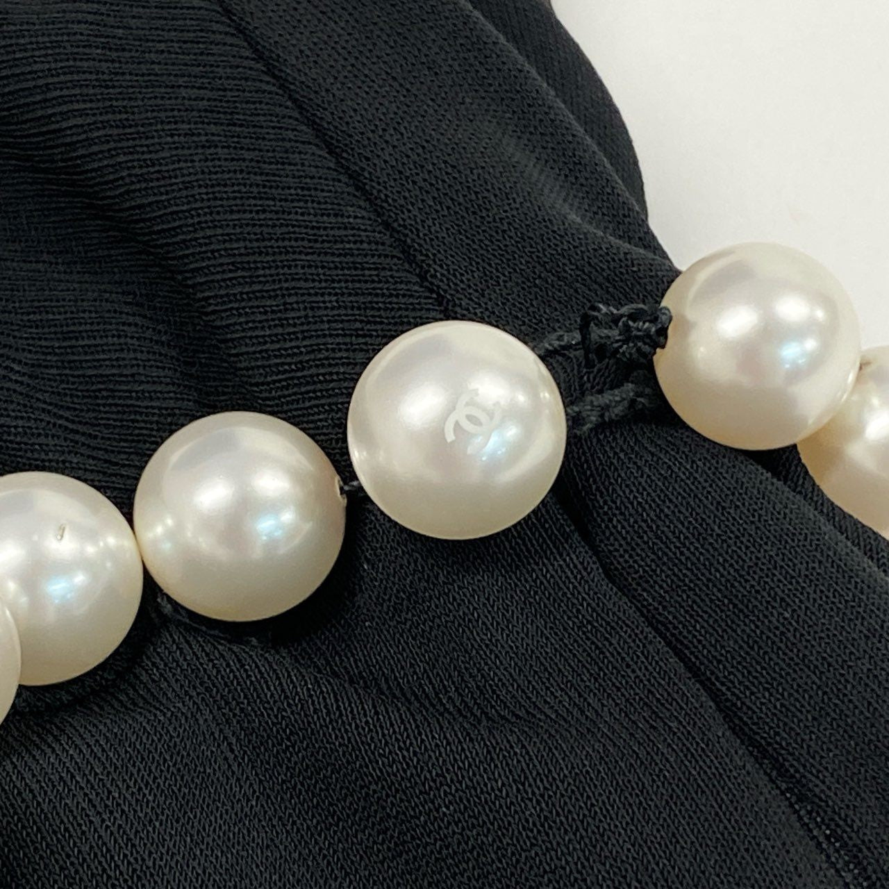 48h15《極美品》CHANEL シャネル 09P パールドレス ワンピース チューブトップ P35102V20925 40 ブラック レディース 女性用k02i