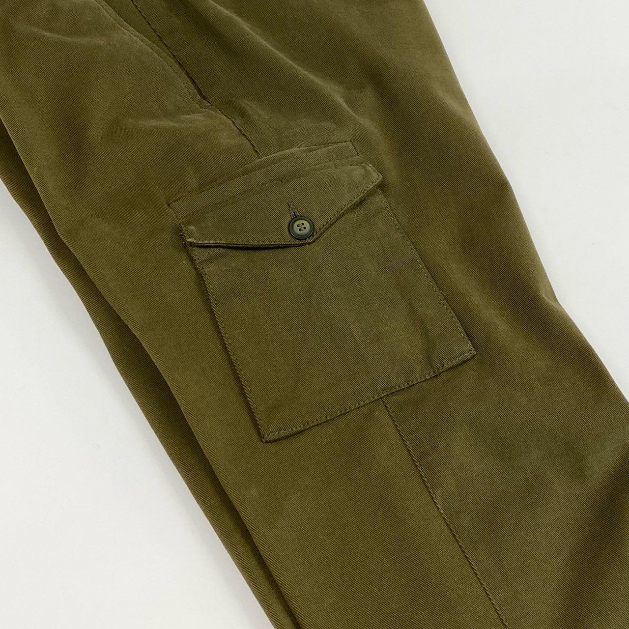 80d4 quarantotto クアラントット VIGANO ヴィガーノ ストレッチ カーゴパンツ 48 カーキ センタープレス イタリア製 伸縮性◎