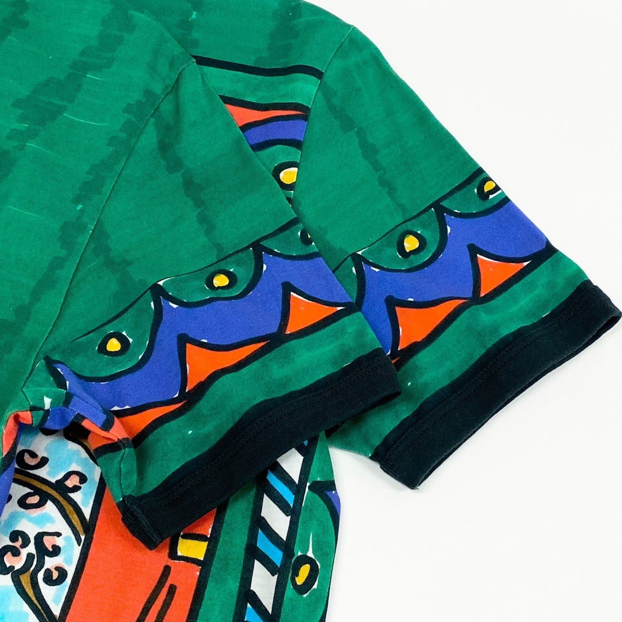 5c21 DOLCE&GABBANA ドルチェアンドガッバーナ ドルガバ 半袖Tシャツ 総柄プリントカットソー トップス 孔雀プリント クルーネックシャツ G8FV4T 50 マルチカラー コットン100%