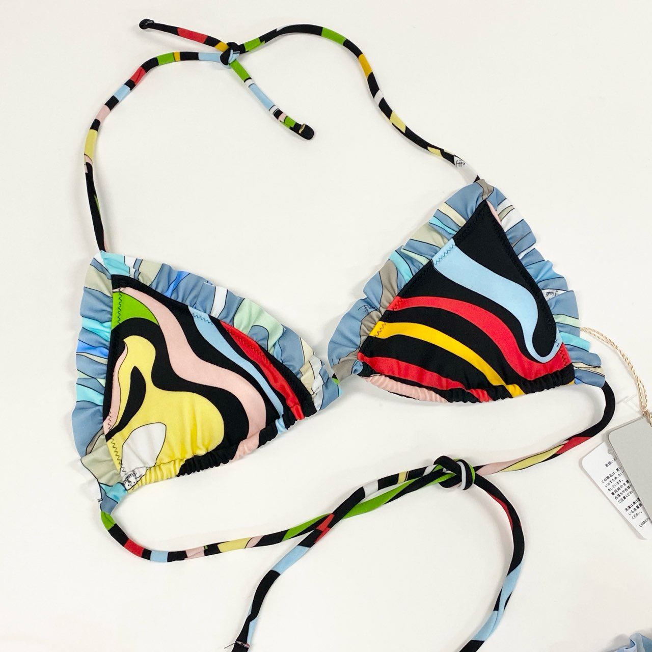 47c4 《新品》定価¥35,200 EMIRIO PUCCI エミリオプッチ BIKINI’S BRA スイムウェア ビキニ 水着 42 マルチカラー タグ付き
