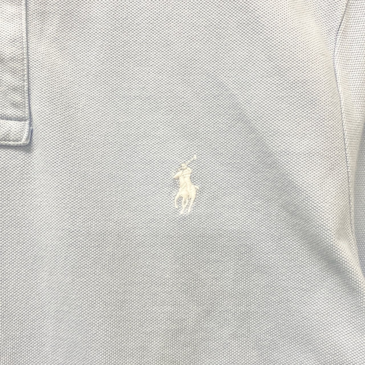 23b16 POLO RALPH LAUREN ポロラルフローレン CUSTOM SLIM FIT 半袖ポロシャツ 鹿の子 メンズ 紳士服 Mサイズ ライトブルー コットン100%u02t