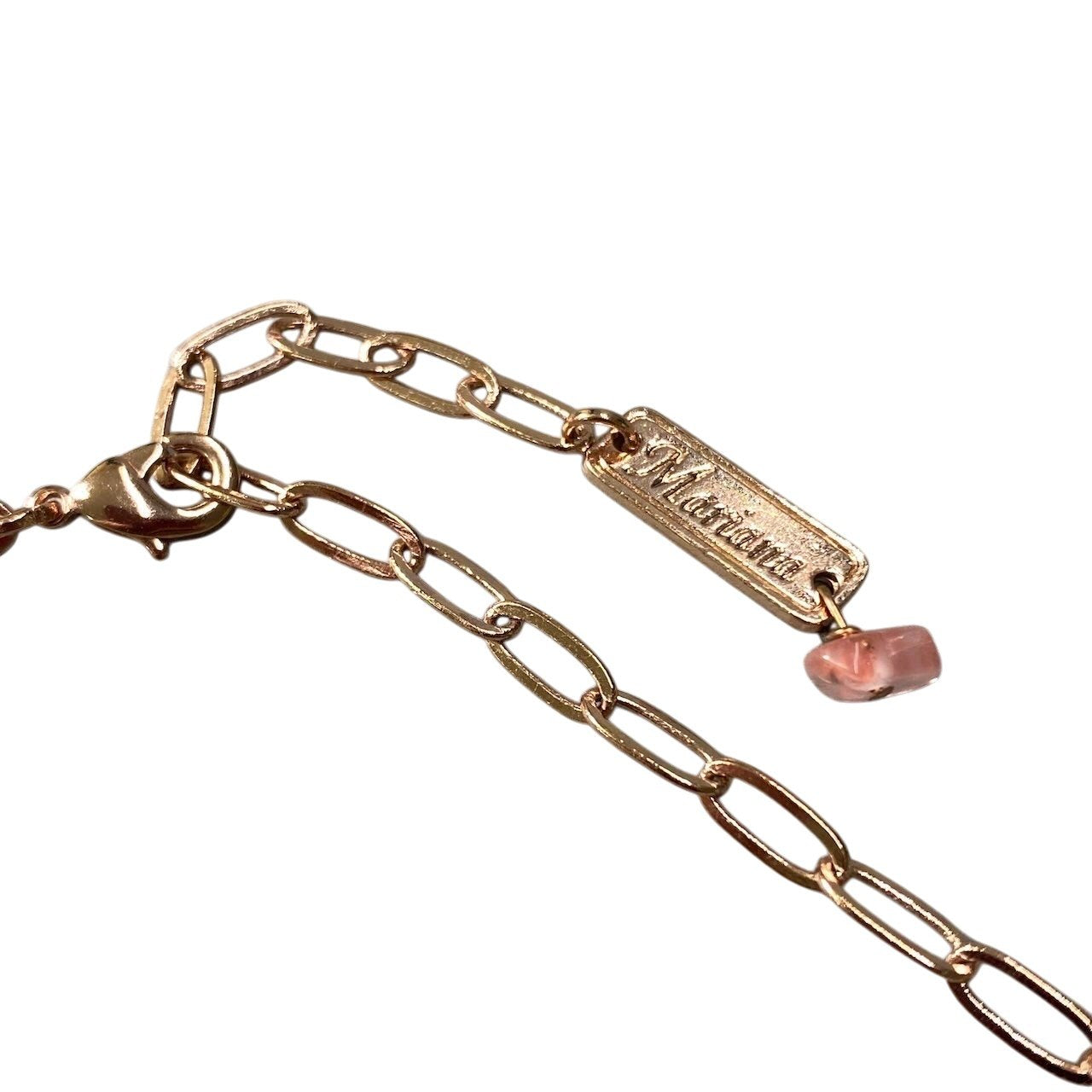 h11 ① 《美品》 Mariana マリアナ 天然石 × クリスタル ビジュー ピンク アクセサリー ジュエリー アンティークt18r